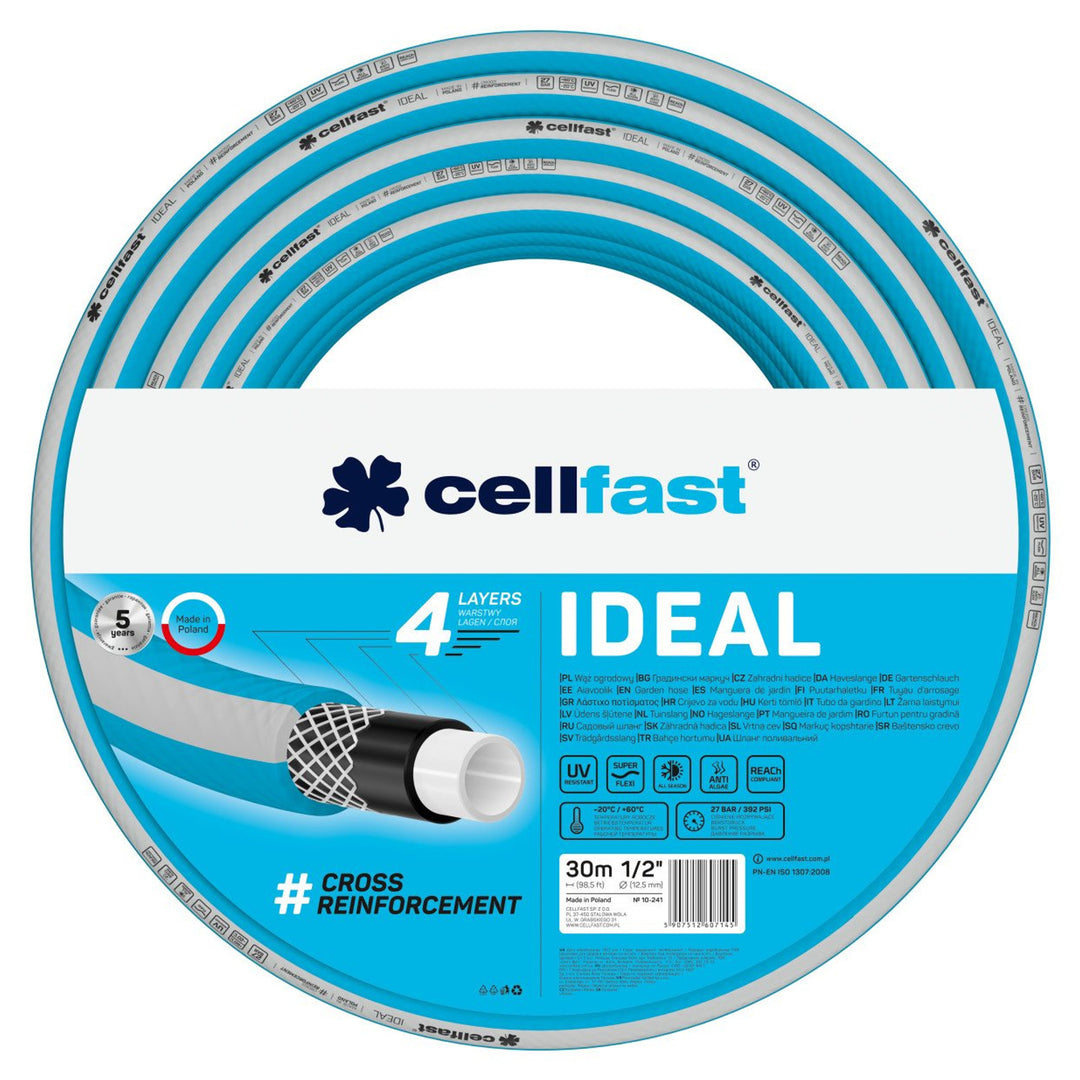 Mangueira de jardim CELLFAST IDEAL 1/2 30m 4 camadas 27 bar