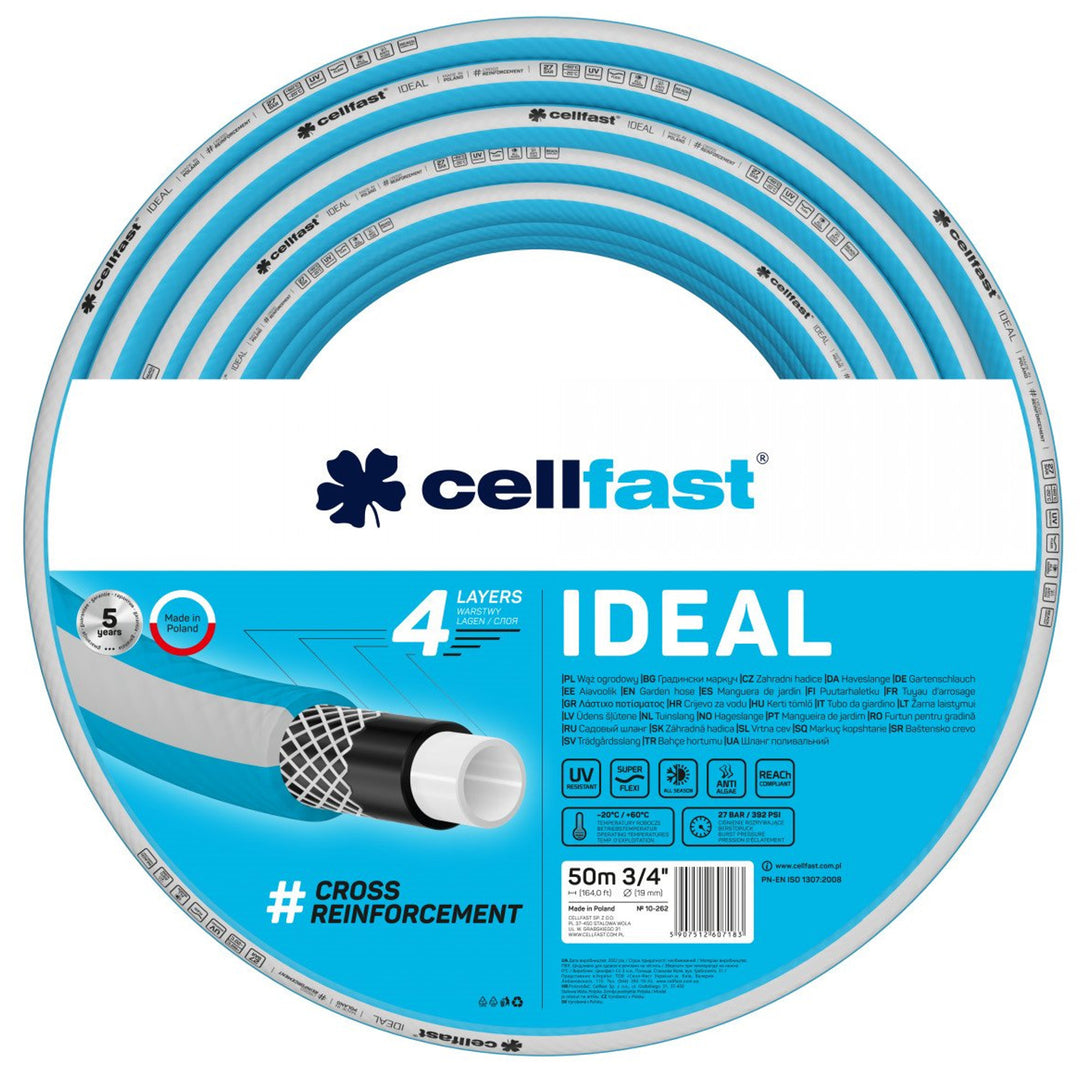 CELLFAST IDEAL Manguera de Jardín Manguera de 4 Capas 3/4" 50m 10-262
