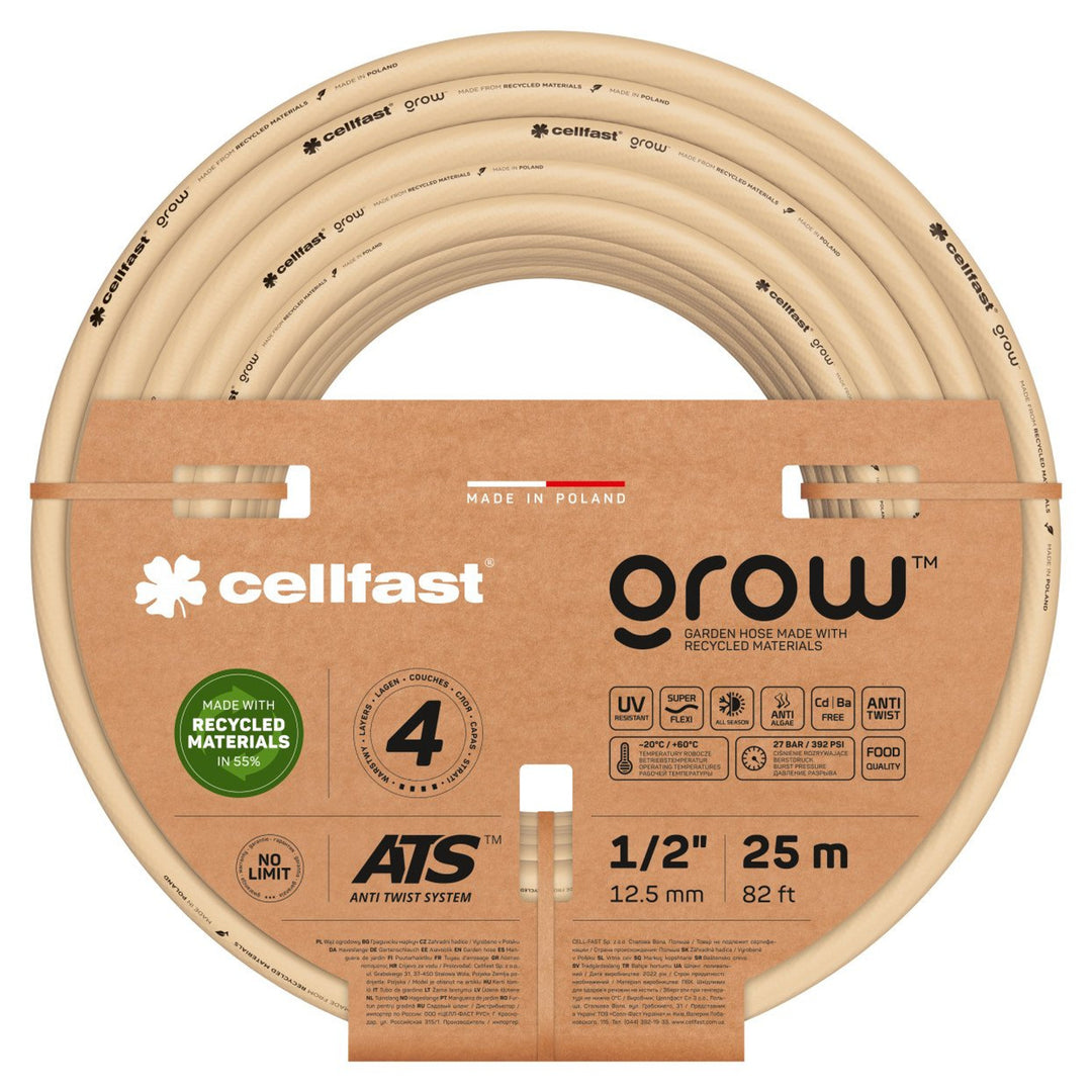 mangueira de jardim CELLFAST GROW 13-501 1/2 25m 4 camadas
