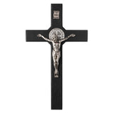 Cruz de madeira de São Bento Pendente Cruz com Símbolo da Paixão (Preto, 18x10x1,8cm)