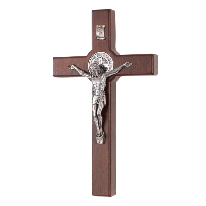 Cruz de madeira de São Bento Pendente Cruz com Símbolo da Paixão (Castanho, 22x12x1,8cm)