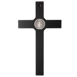Cruz de madeira de São Bento Pendente Cruz com Símbolo da Paixão (Preto, 22x12x1,8cm)