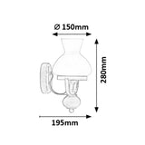 Candeeiro de parede Rabalux Petronel 7077 para sala de estar, sala de jantar e quarto