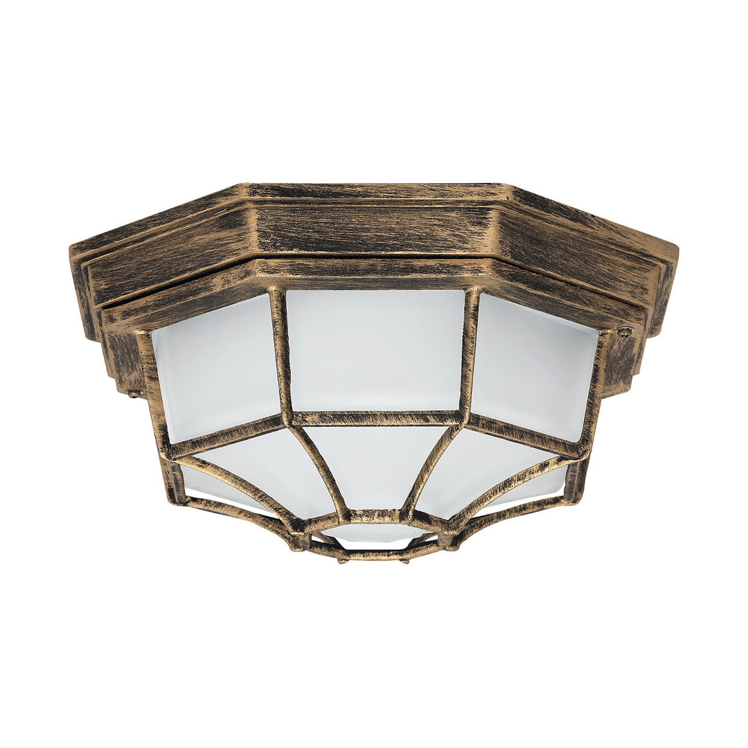 Candeeiro de teto exterior Rabalux Milano 8376 cúpula de metal e vidro