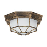 Rabalux milano lámpara de techo de exterior 8376 pantalla de metal y cristal