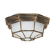 Rabalux milano lámpara de techo de exterior 8376 pantalla de metal y cristal