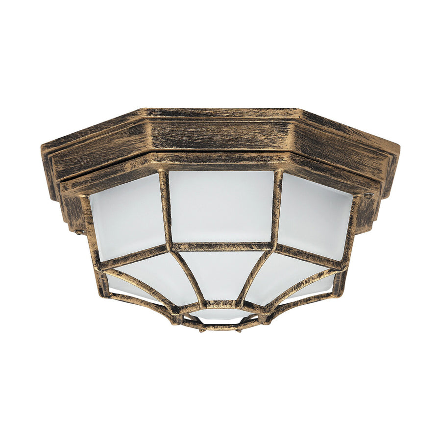 Rabalux milano lámpara de techo de exterior 8376 pantalla de metal y cristal