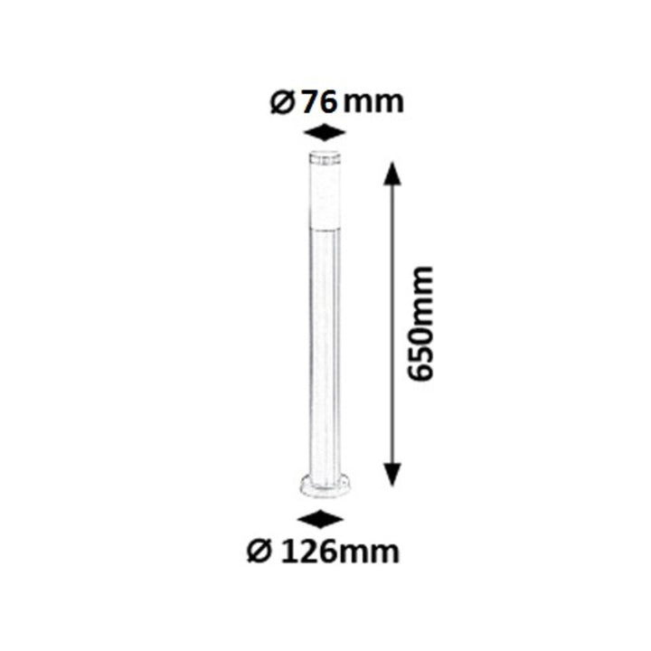 Candeeiro de pé de jardim em metal Rabalux 8264 inox
