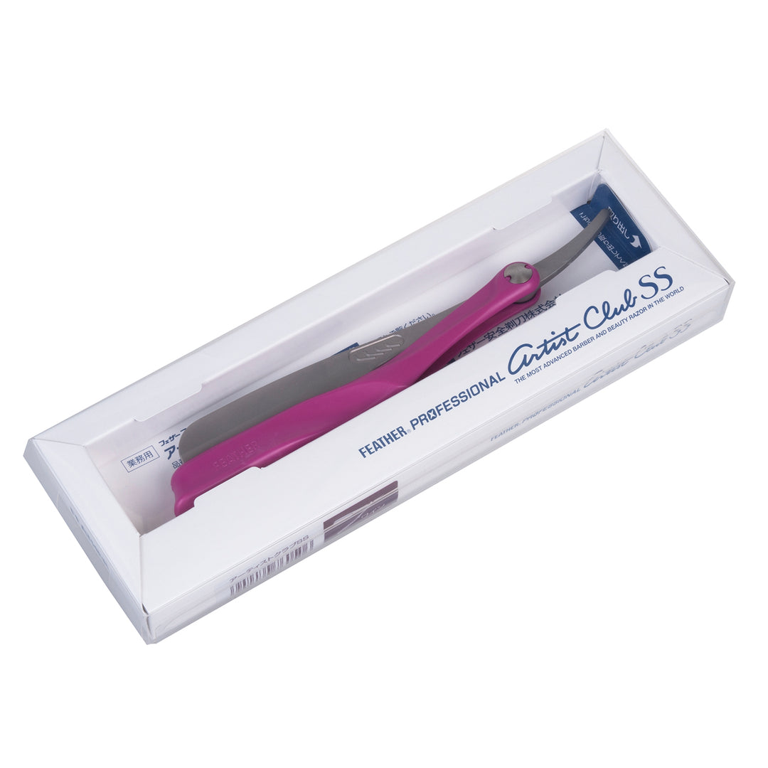 Lâmina de barbear Shavette Feather Blade Professional Artist Club Wine ACS-RW