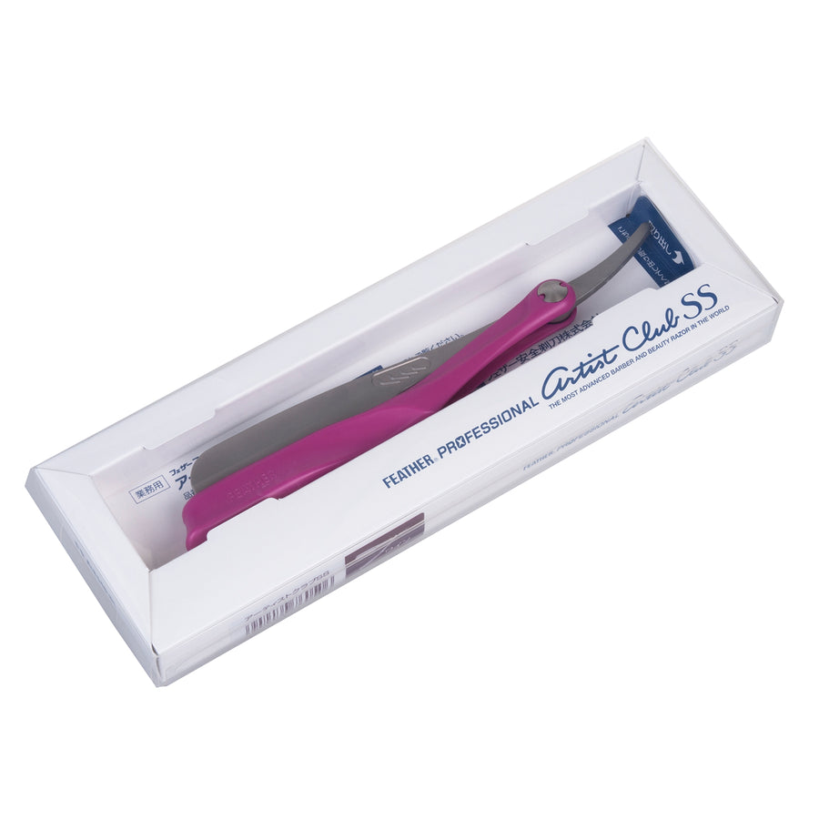 Lâmina de barbear Shavette Feather Blade Professional Artist Club Wine ACS-RW