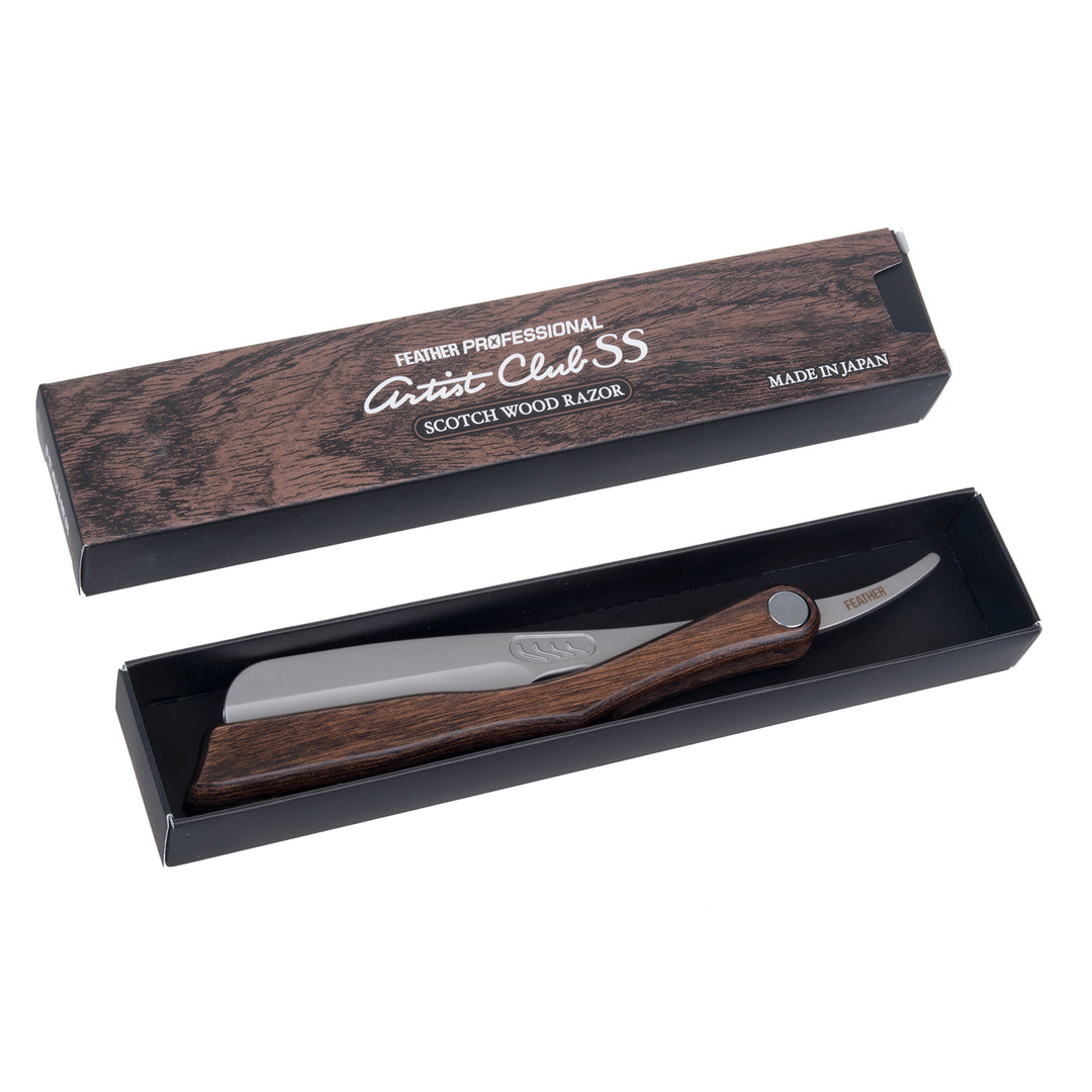 Lâminas de barbear ACS-RSW Feather Professional Artist Club Scotch Wood