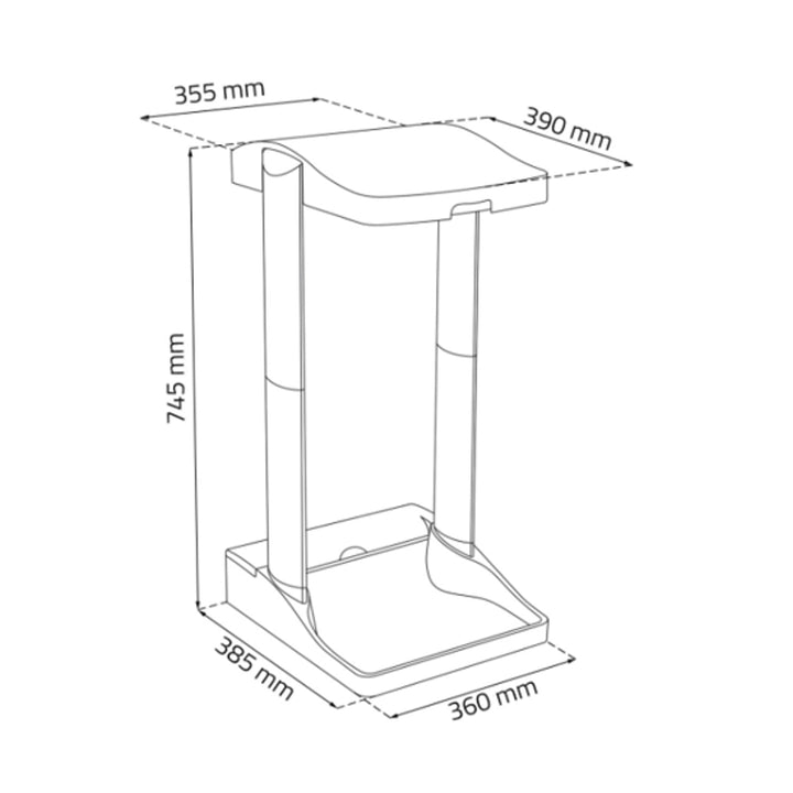 Cesta de saco de lixo Keeper Ole 60-120L prata