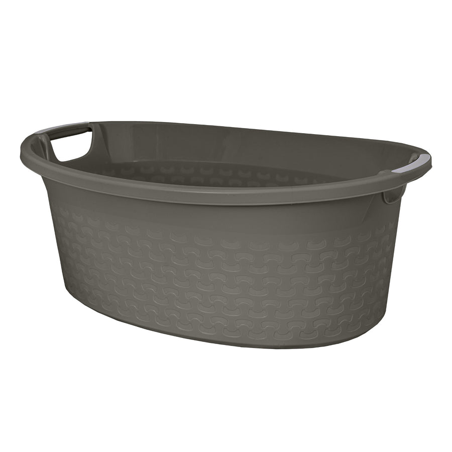 BranQ Cotton Bol ovalado para ropa sucia de 60 l color melange oscuro