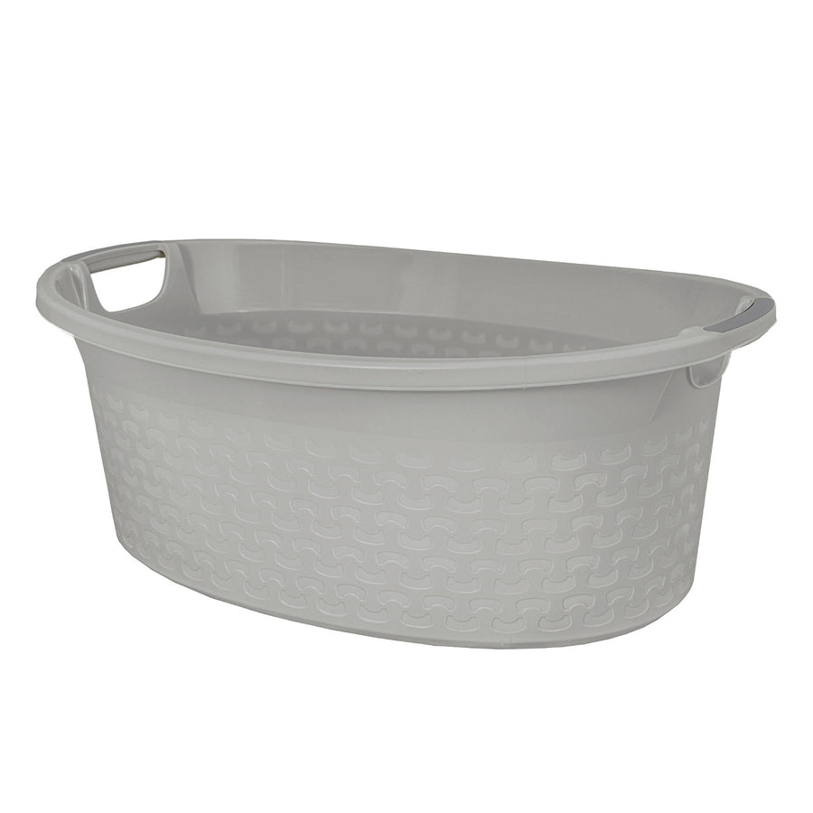 BranQ Cotton Bol ovalado para ropa sucia 60l color gris claro