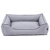 Sofá-cama Mallorca Comfort cinza claro com acabamento preto 80x60 cm