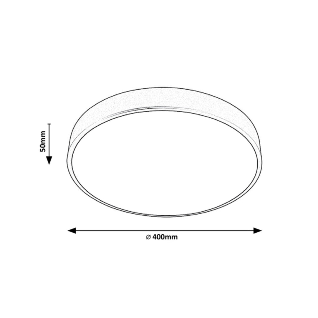 Lámpara de techo Rabalux Tesia 3315 silver 36W luz blanca natural
