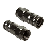 Conector de compressão Maclean MCTV-916 F, RG-6, profissional, níquel, preto, 10 peças