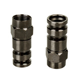 Conector de compressão Maclean MCTV-916 F, RG-6, profissional, níquel, preto, 10 peças