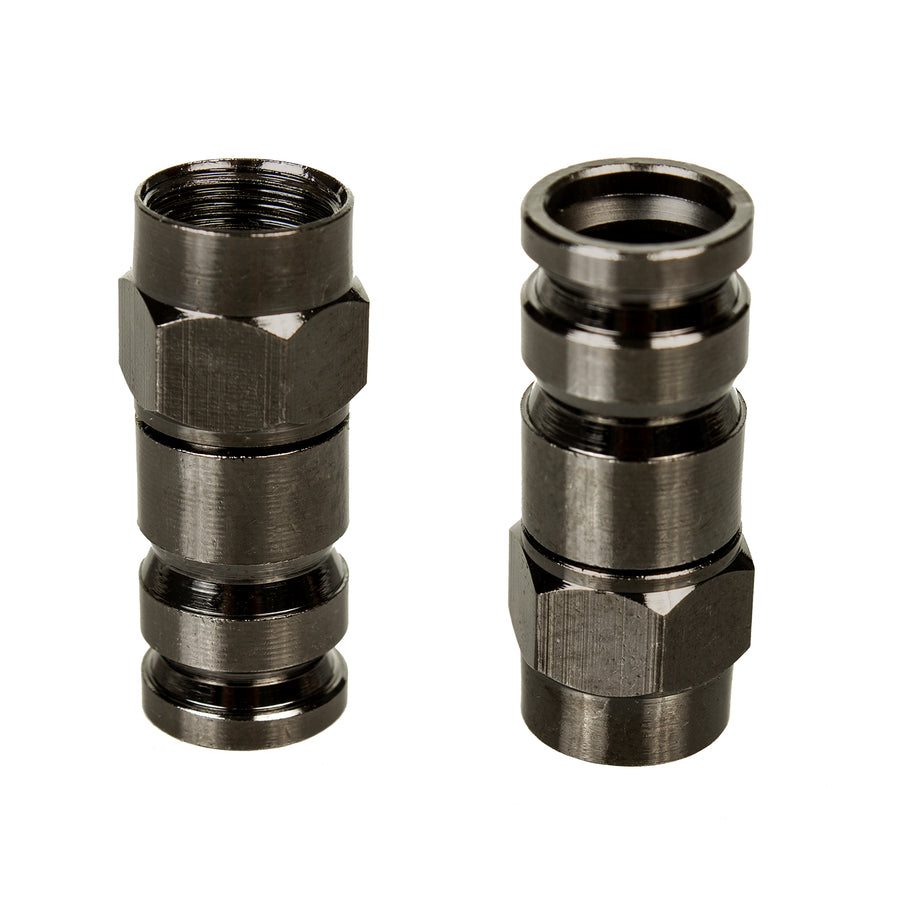 Conector de compressão Maclean MCTV-916 F, RG-6, profissional, níquel, preto, 10 peças