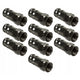 Conector de compressão Maclean MCTV-916 F, RG-6, profissional, níquel, preto, 10 peças