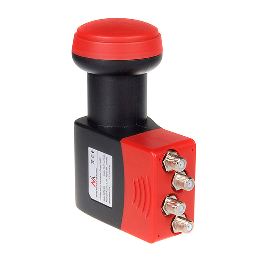 Receptor de satélite Maclean, LNB, Quad, Alto Ganho, + 4x wtyki F, MCTV-671