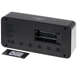 Despertador Adler a pilhas, preto, visor iluminado AD1195b