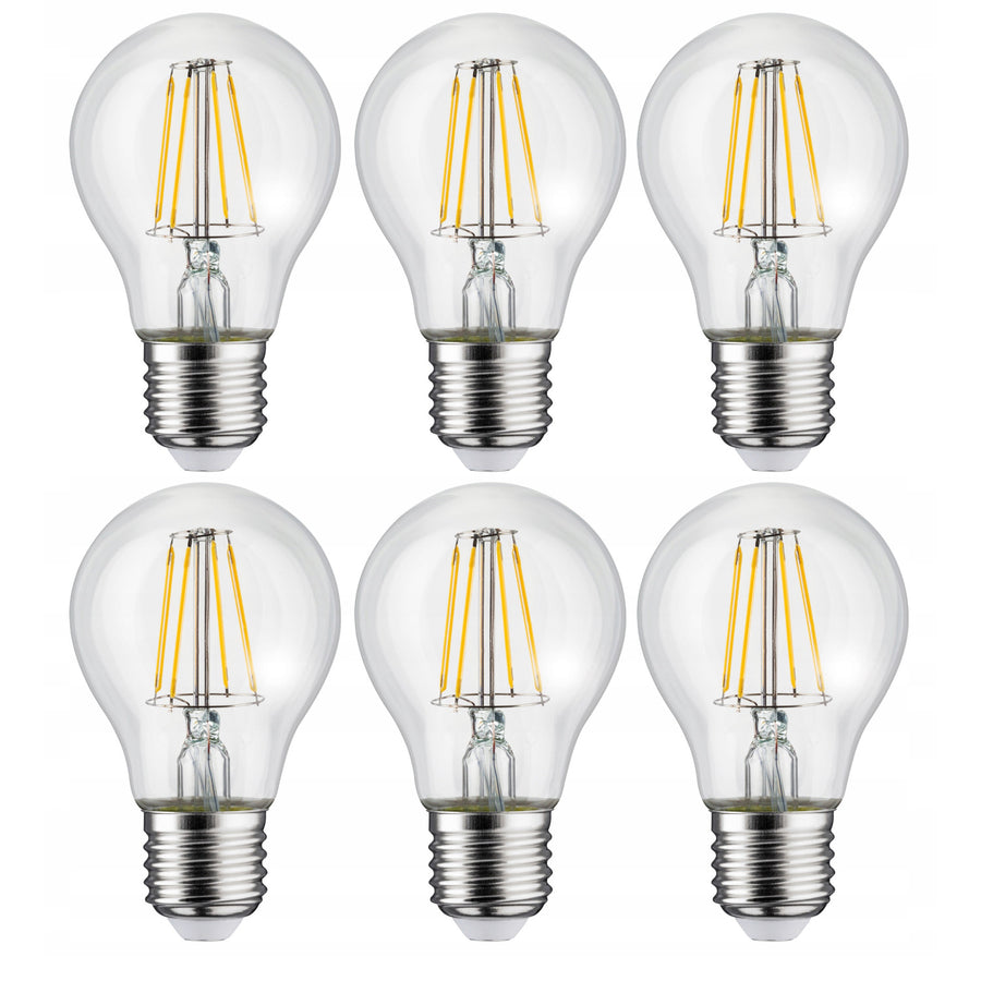6x Maclean, Filamento LED E27, 8W, 230V, WW blanco cálido 3000K, 806lm, Retro edison decorativo, MCE268