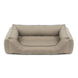 Sofá cama ortopédico Valencia para cães bege com acabamento preto 100 x 75 cm