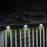 8x Maclean MCE319 Lâmpada solar com sensor de crepúsculo Lâmpada solar para terraço escadas cerca 4000K, Ni-MH 100 mAh, 80x45x45mm, IP44