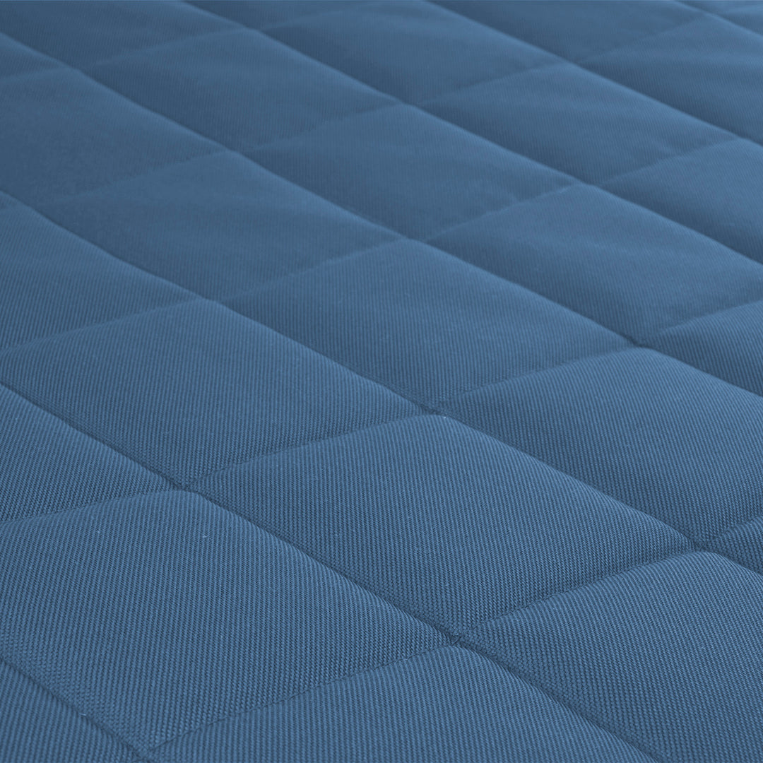 Colchão de cama xadrez Mestizo Vigo para cachorro gato tapete para animais de estimação (80x60x5cm) em azul/branco
