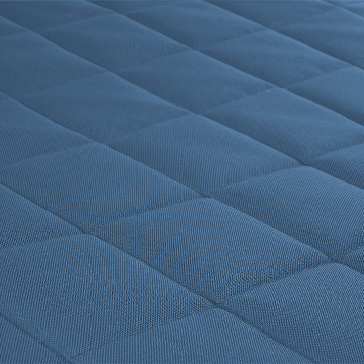 Colchão de cama xadrez Mestizo Vigo para cachorro gato tapete para animais de estimação (80x60x5cm) em azul/branco