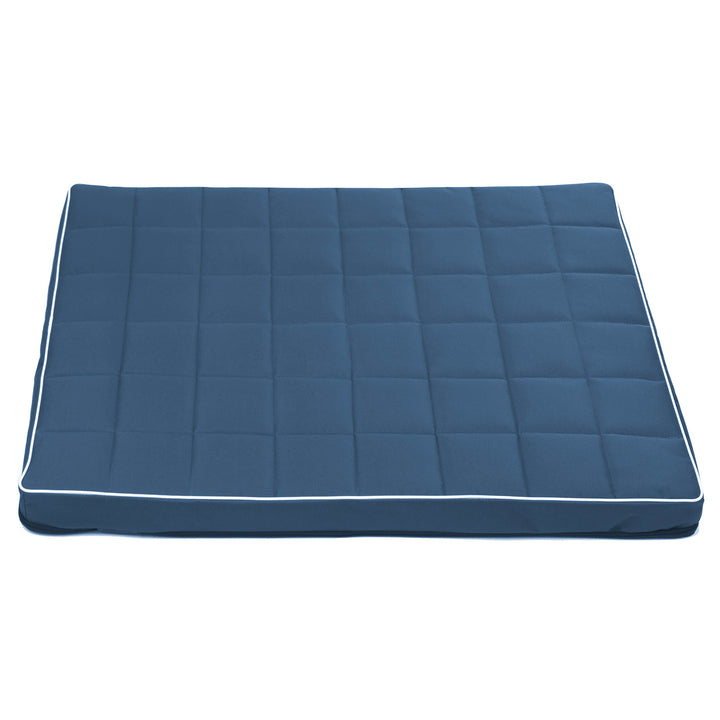 Colchão de cama xadrez Mestizo Vigo para cachorro gato tapete para animais de estimação (80x60x5cm) em azul/branco