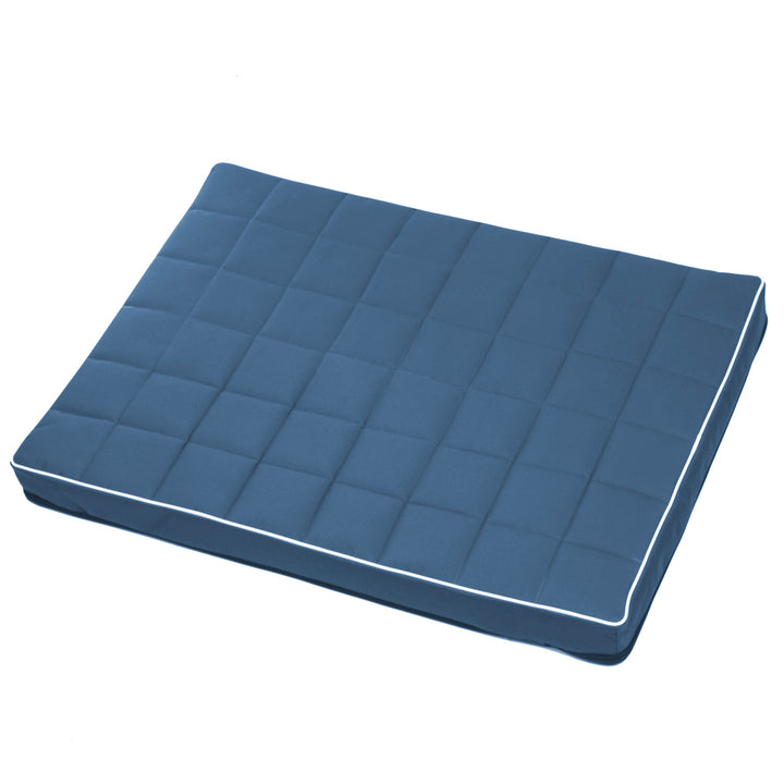 Colchão de cama xadrez Mestizo Vigo para cachorro gato tapete para animais de estimação (80x60x5cm) em azul/branco