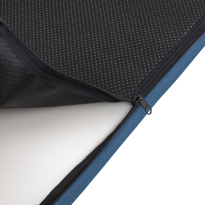 Colchão de cama xadrez Mestizo Vigo para cachorro gato tapete para animais de estimação (80x60x5cm) em azul/branco