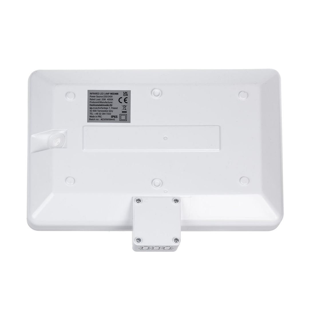 Maclean MCE466 W LED Luz de número de porta, sensor de crepúsculo e movimento, regulável, 20 W, IP65, cor neutra (4000 K), 1600 lm