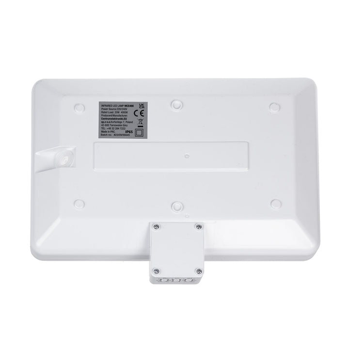 Maclean MCE466 W LED Luz de número de porta, sensor de crepúsculo e movimento, regulável, 20 W, IP65, cor neutra (4000 K), 1600 lm