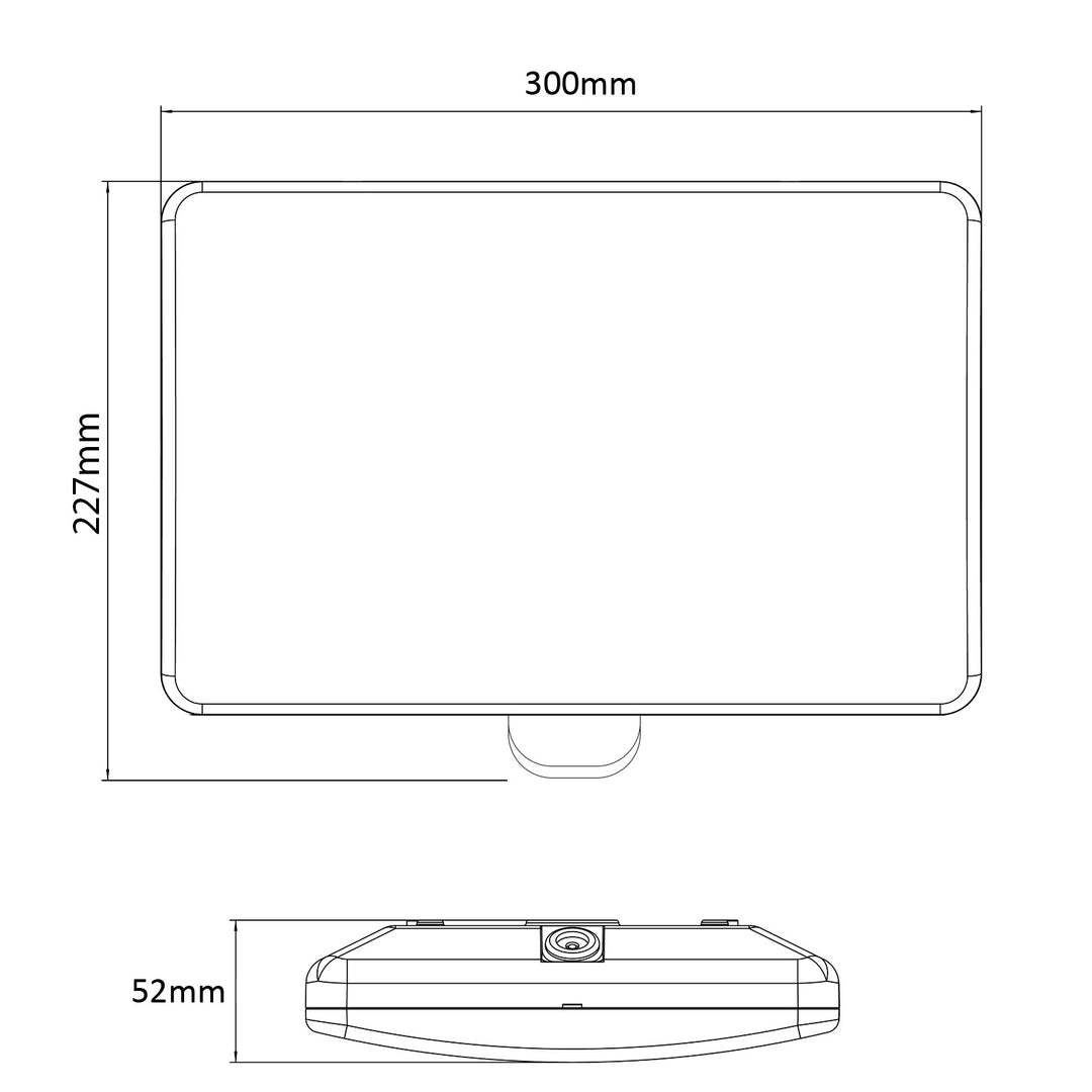 Maclean MCE466 W LED Luz de número de porta, sensor de crepúsculo e movimento, regulável, 20 W, IP65, cor neutra (4000 K), 1600 lm