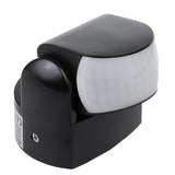 Detector de movimento PIR Maclean MCE468 B, infravermelho, IP65, preto, alcance de 12 m, carga máxima de 600/1200 W
