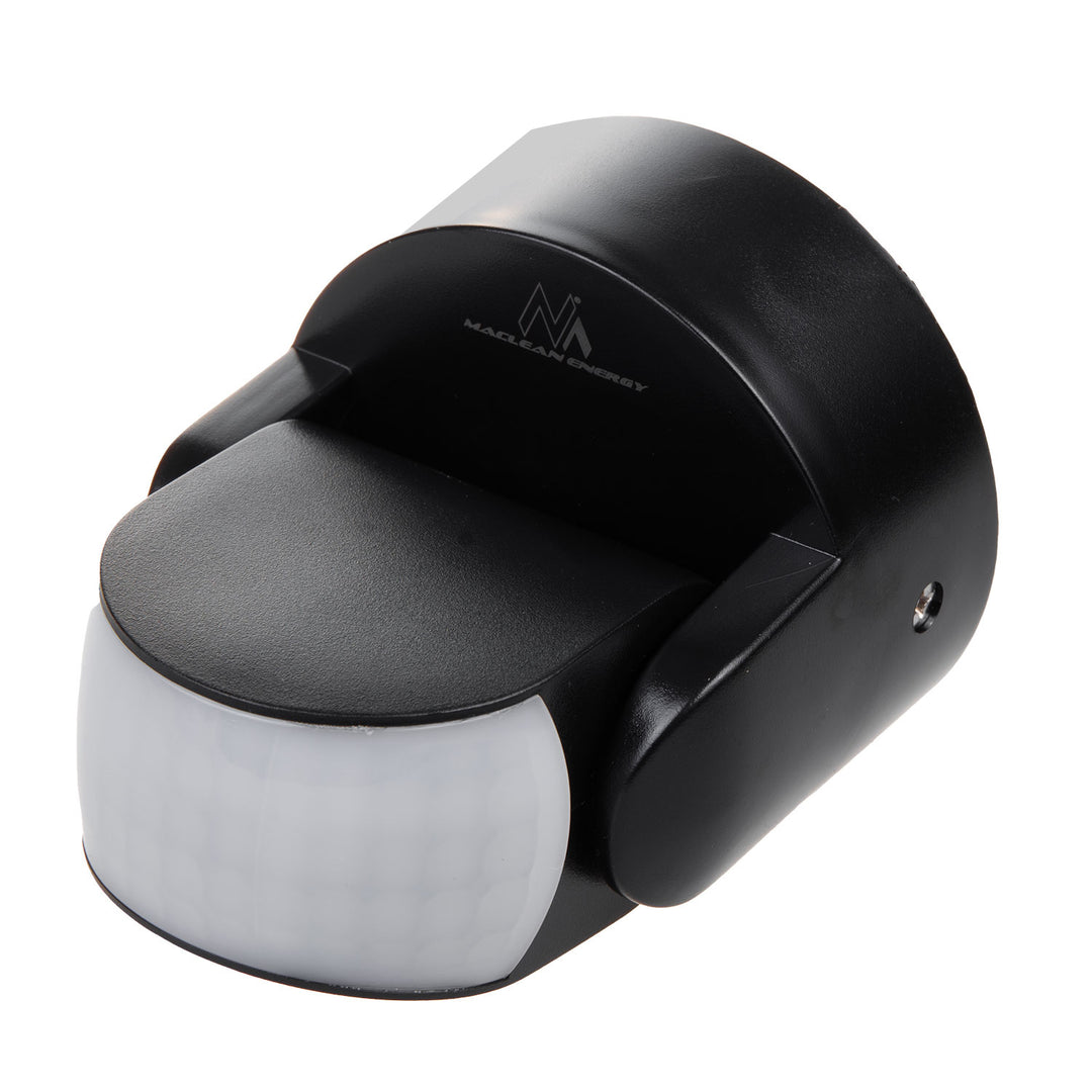 Detector de movimento PIR Maclean MCE468 B, infravermelho, IP65, preto, alcance de 12 m, carga máxima de 600/1200 W