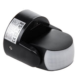 Detector de movimento PIR Maclean MCE468 B, infravermelho, IP65, preto, alcance de 12 m, carga máxima de 600/1200 W