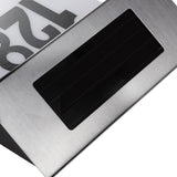 Maclean MCE423 Luz solar LED para números de porta, IP44, 1 W, 60 lm, 6000 K, bateria recarregável de 600 mAh, 2,5 V DC 70 mA