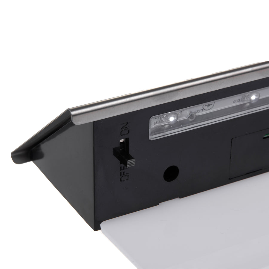 Maclean MCE423 Luz solar LED para números de porta, IP44, 1 W, 60 lm, 6000 K, bateria recarregável de 600 mAh, 2,5 V DC 70 mA