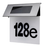 Maclean MCE423 Luz solar LED para números de porta, IP44, 1 W, 60 lm, 6000 K, bateria recarregável de 600 mAh, 2,5 V DC 70 mA