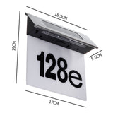 Maclean MCE423 Luz solar LED para números de porta, IP44, 1 W, 60 lm, 6000 K, bateria recarregável de 600 mAh, 2,5 V DC 70 mA