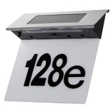 Maclean MCE423 Luz solar LED para números de porta, IP44, 1 W, 60 lm, 6000 K, bateria recarregável de 600 mAh, 2,5 V DC 70 mA