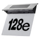 Maclean MCE423 Luz solar LED para números de porta, IP44, 1 W, 60 lm, 6000 K, bateria recarregável de 600 mAh, 2,5 V DC 70 mA