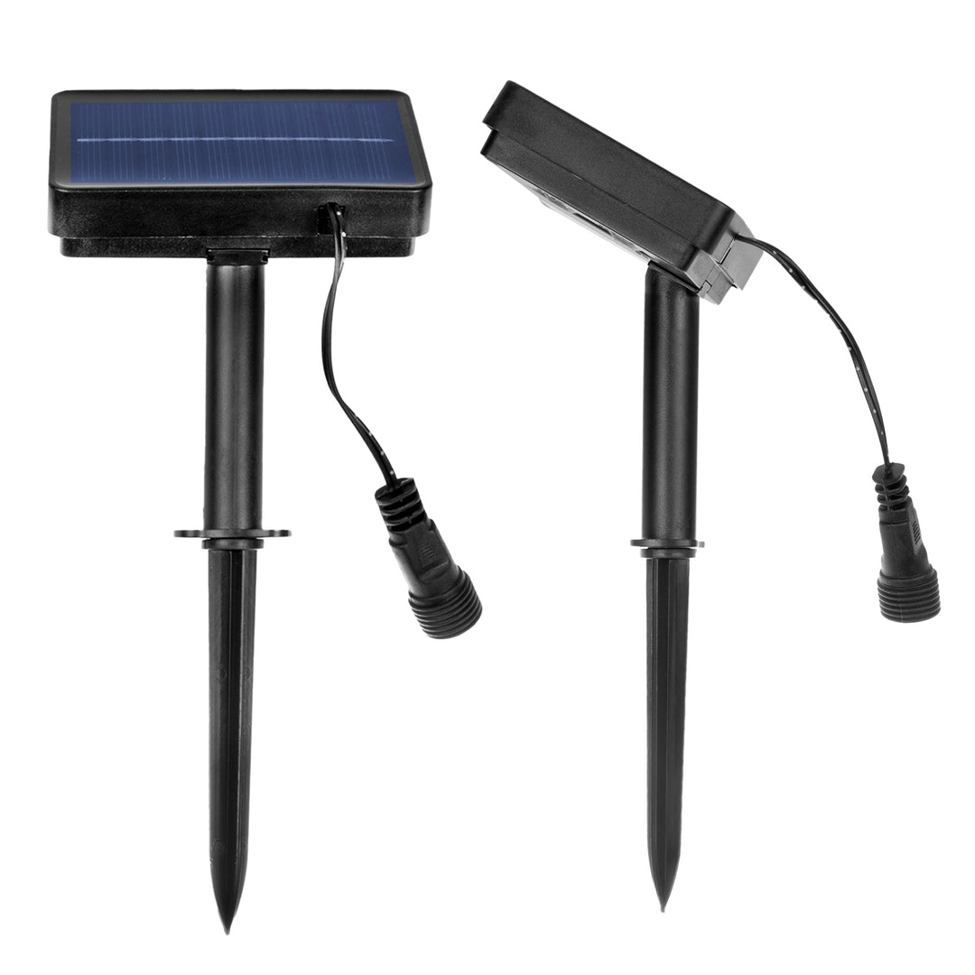Luzes de jardim LED Maclean MCE424 2 em 1, alimentadas a energia solar ou USB, 20 lâmpadas, IP44, 3 W, 10 lm, 3000 K, 2 baterias recarregáveis de 600 mAh, 5 V DC, 7 m