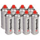 8 cartuchos de gás Alpentech de 380 ml, certificado: PI 0875