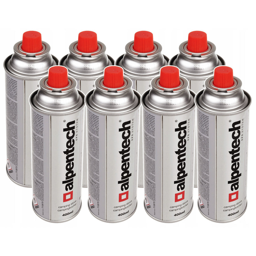 8 cartuchos de gás Alpentech de 380 ml, certificado: PI 0875