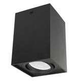 Luminária de superfície/tubo Maclean 3x, spot, quadrada, alumínio, GU10, 80x80x115mm, preta, MCE426 B + 3 lâmpadas LED de 5W